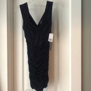 F21 navy body shaping dress